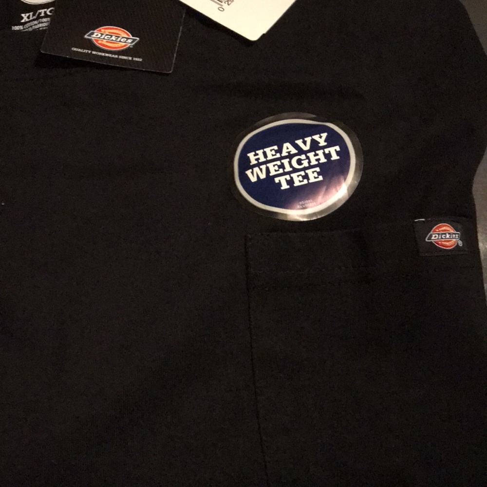 Dickies Black Mens Heavy Weight Tee SZ XL - Picture 5 of 6